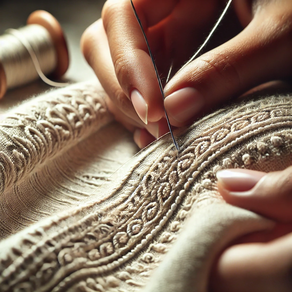 Gel ooru - Invisible stitching technique used in Rafoogari