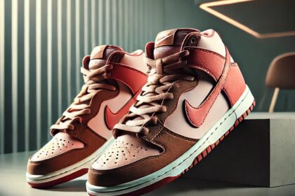 pink and brown dunks